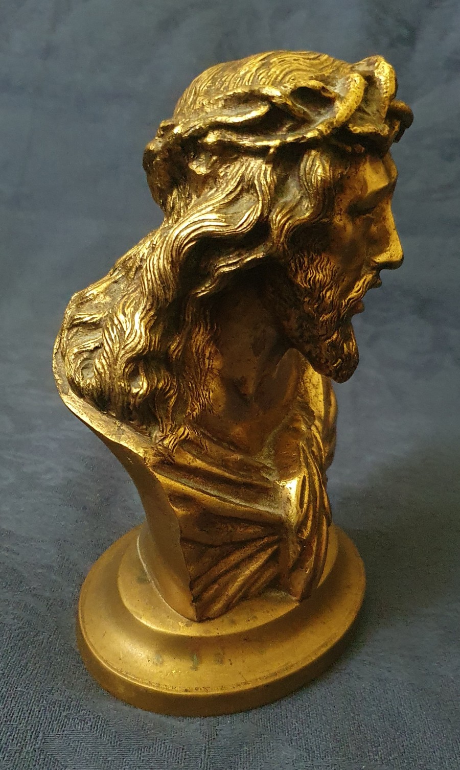 Gilded Bronze Of Christ, The Man Of Sorrows