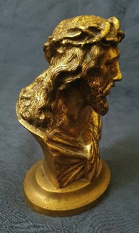Gilded Bronze Of Christ, The Man Of Sorrows