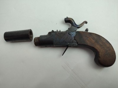 Percussion Muff Pistol by John of Newscastle.