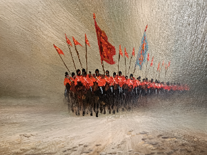 Explore our collection of 20th-century oil on board paintings. Featuring an unsigned piece with Cavalry soldiers on a battlefield setting. Measures 70 x 55.5 cm. Shop now!
