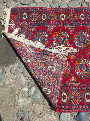Explore our collection of premium Bokhara runners! Dive into the luxurious feel of our 280x95cm runner on a vibrant red ground. Shop now for unmatchable quality.