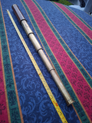 Early 19th Century Two Draw Naval Telescope By Owen Owens, Liverpool