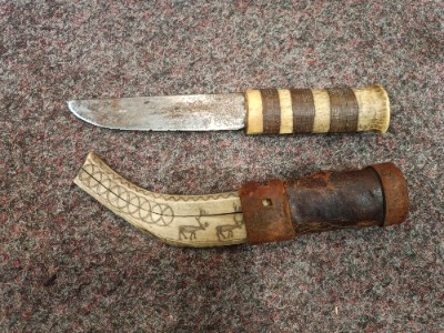 Late 19th -20th C Sami People 's Hunting Knife