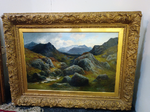 Mountain Scene In Wales, 19th Century Oil Painting By William Beattie