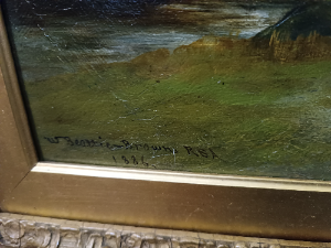 Mountain Scene In Scotland,19th Century Oil Painting By William Beattie