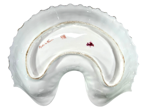 Circa 19th Century Porcelain Shell Form Shaving Bowl