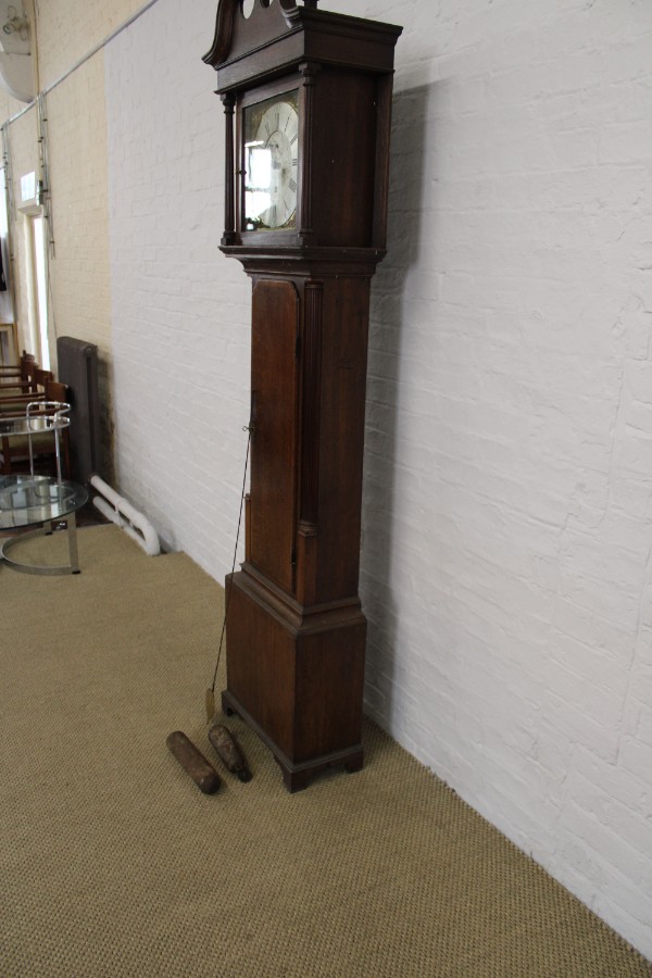 A George III Oak And Mahogany Longcase Clock