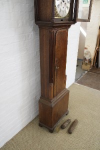 A George III Oak And Mahogany Longcase Clock