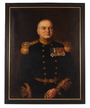 Portrait Of Cpt. J.e.g. Cunningham Rn By G Hallsmith.
