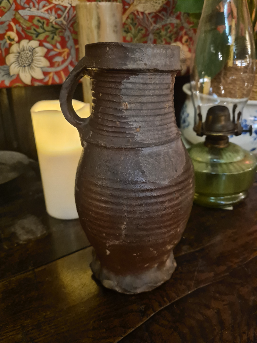 Explore our range of 15th/16th-century German glazed stoneware jugs. Found a perfect piece with authentic museum marks. Shop now to enrich your antique collection.