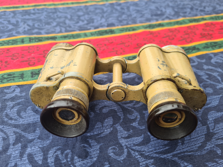 German DDX Tanned Paint Mid War Binocular By Voigtlaender U. Sohn AG, Braunschweig