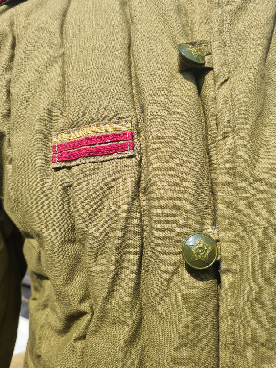 Discover rare late WW2/50's Soviet/Russian Telogreika in great condition. No visible writing inside and lining perfectly intact. Shop now and own a piece of history!