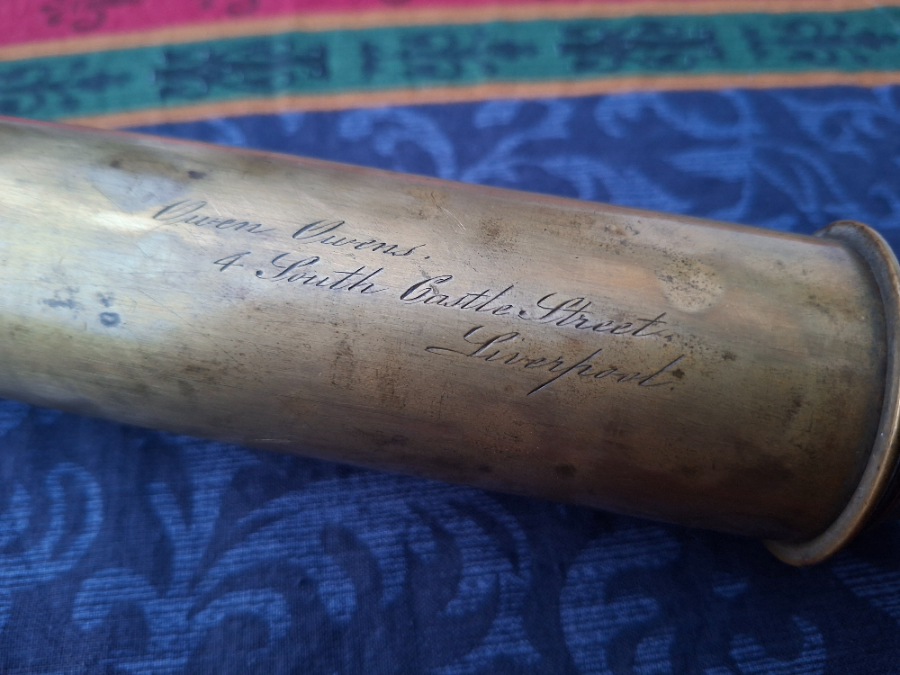 Early 19th Century Two Draw Naval Telescope By Owen Owens, Liverpool