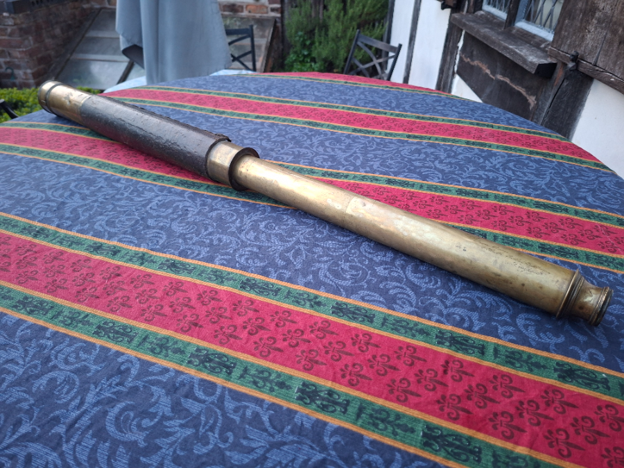 Early 19th Century Two Draw Naval Telescope By Owen Owens, Liverpool