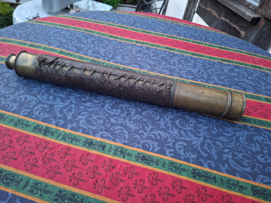 Early 19th Century Two Draw Naval Telescope By Owen Owens, Liverpool