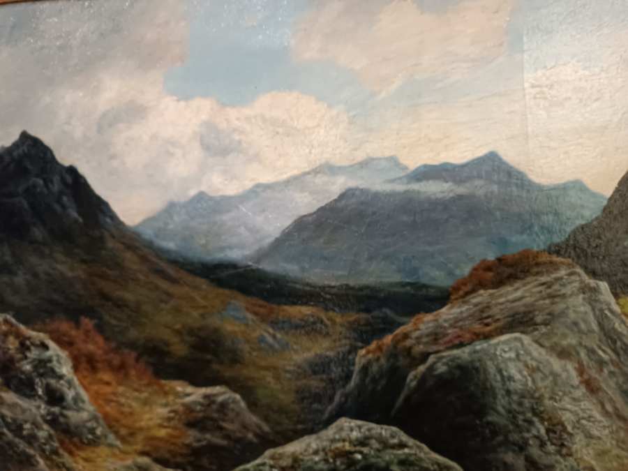 Mountain Scene In Scotland,19th Century Oil Painting By William Beattie