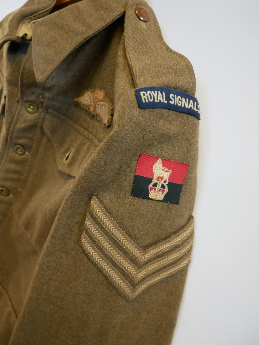 Named WW2 Royal Signallers Uniform Grouping - Operation Varsity Veteran