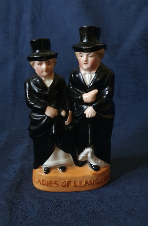 Antique Figurine Of The Ladies Of Llangollen