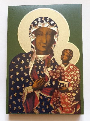 Explore our collection of vintage Our Lady Icons. This petite, beautifully gilded piece measures 8.5 x 13 cms. Shop now for rare finds.