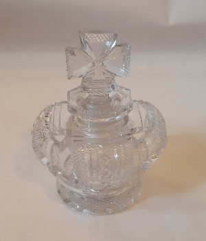 Glass Crown Scent Bottle, Rare