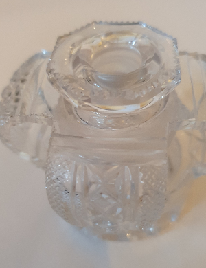 Glass Crown Scent Bottle, Rare