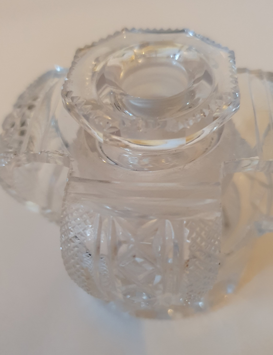 Glass Crown Scent Bottle, Rare
