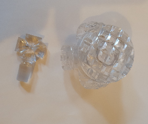 Glass Crown Scent Bottle, Rare