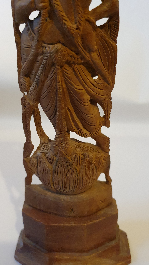 Discover our collection of intricately carved, antique wooden statues. Representing the 7th Avatar of Hindu God Vishnu, made from mesmerizing Sandalwood. Shop now!