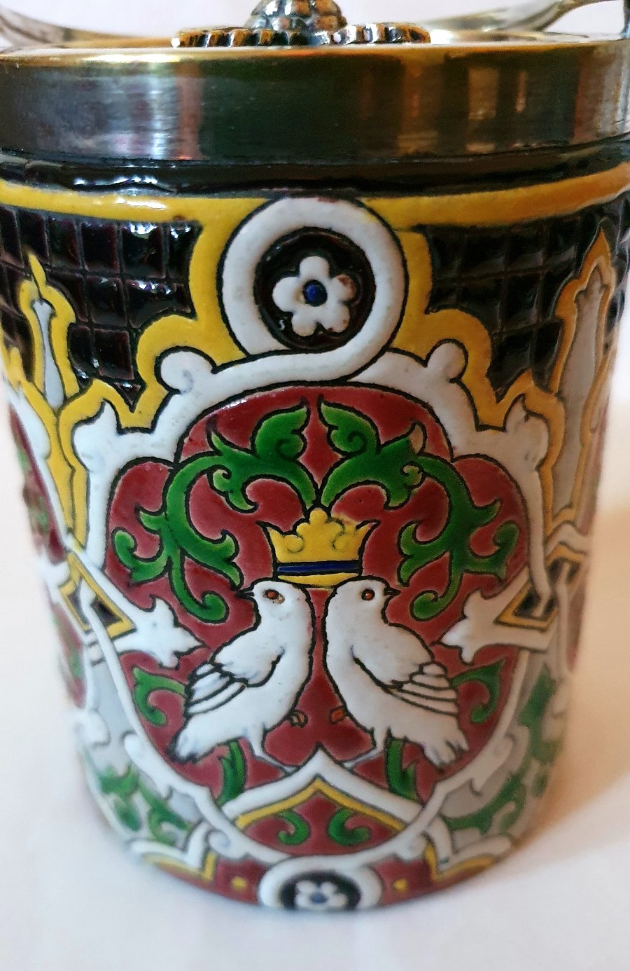 Longwy Ware Covered Pot