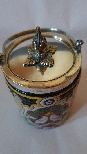 Longwy Ware Covered Pot