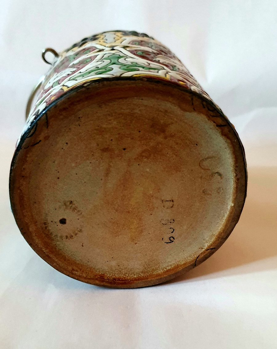 Longwy Ware Covered Pot