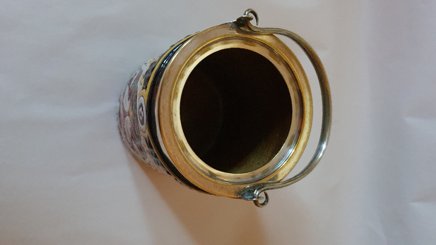 Longwy Ware Covered Pot