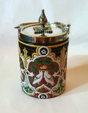 Longwy Ware Covered Pot