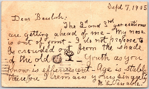 Discover a special item from our Ephemera range: a 1905 postcard with reverse scripting, offering a unique glimpse into America's political past. Don't miss out, buy today!