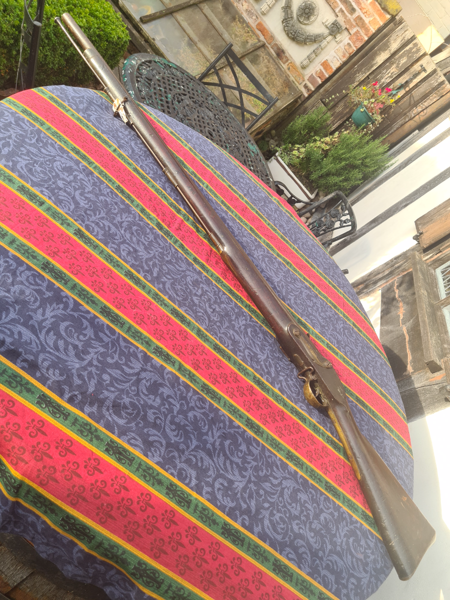 Explore our collection of vintage firearms like the 1800's Brown Bess Musket by T. Potts. Shop now for antiques in great condition. Discover more relics today!