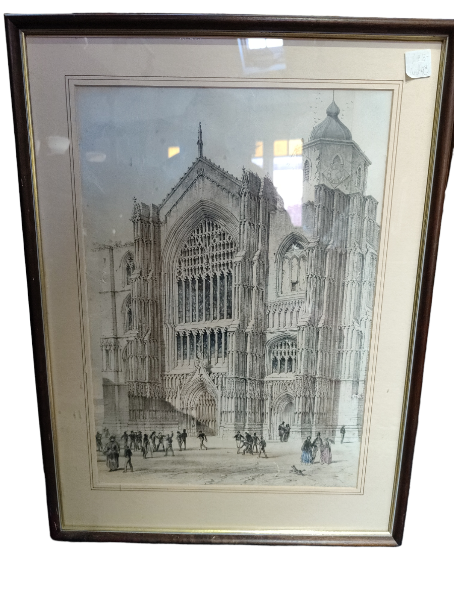 Discover our exquisite ecclesiastical print, strikingly similar to Lincoln Cathedral. Explore detailed specifications, buy now and add sophistication to your space.