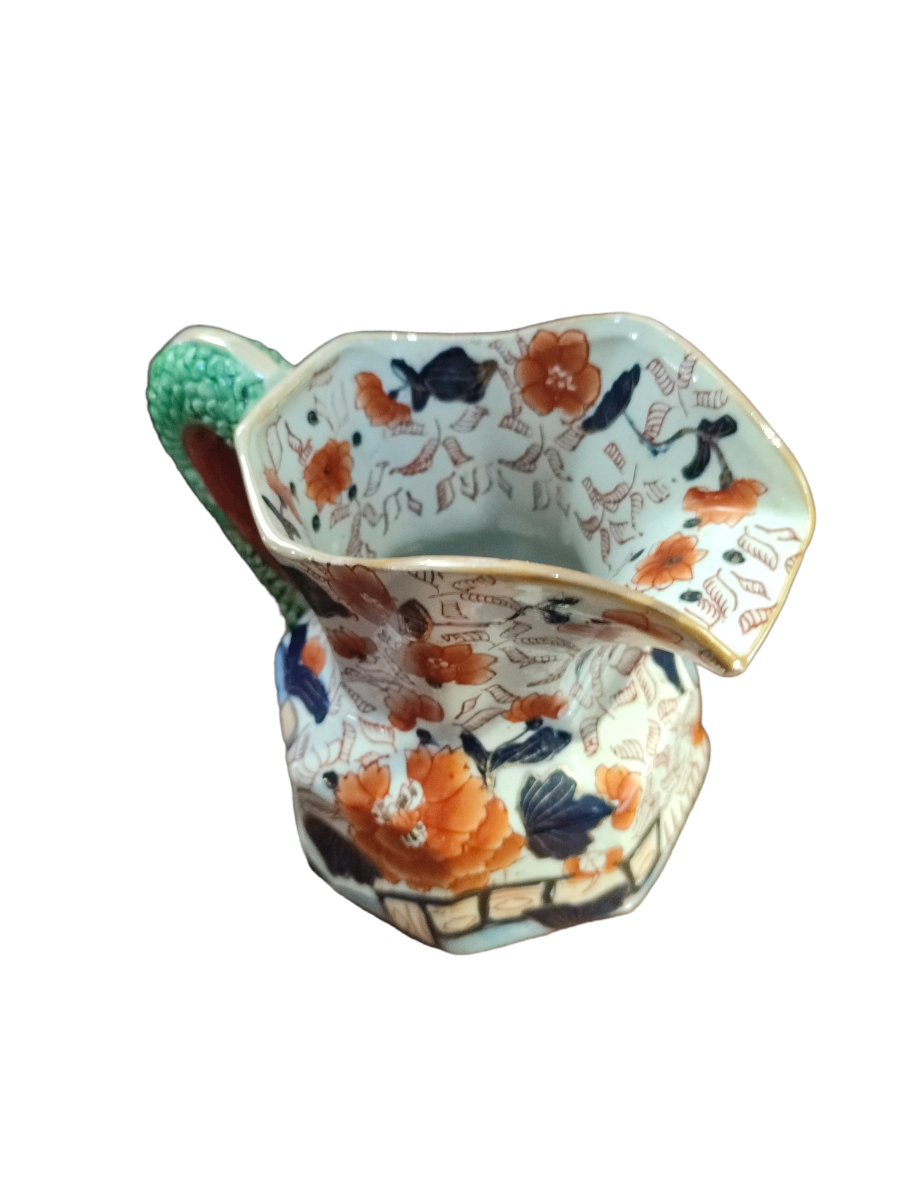 Discover Mason's Style Snake Handled Jug in good condition. Browse our antique collection and order your favorite piece now. Relish the charm of vintage style!