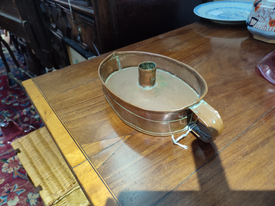 Early 19th Copper Candle Holder.