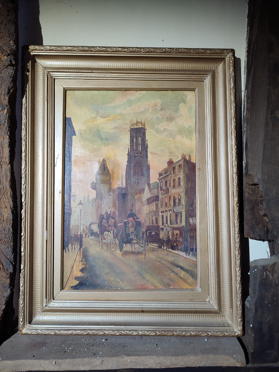 Explore our collection of 19th century oil paintings! Discover exquisite street scenes in impressive 23x16 inch dimensions. Buy now!