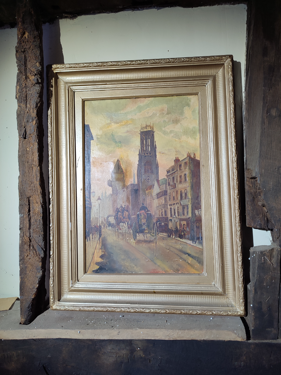 Explore our collection of 19th century oil paintings! Discover exquisite street scenes in impressive 23x16 inch dimensions. Buy now!