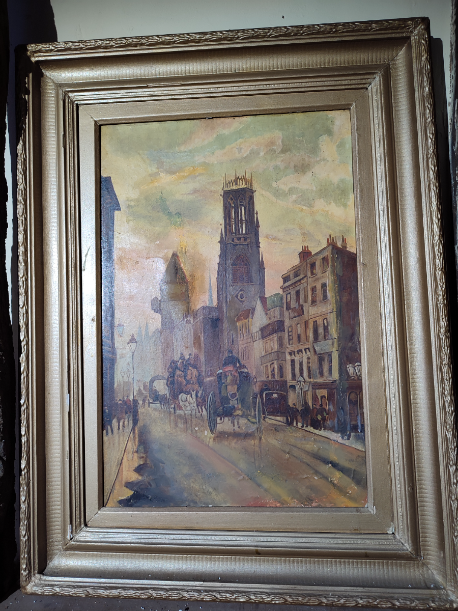 Explore our collection of 19th century oil paintings! Discover exquisite street scenes in impressive 23x16 inch dimensions. Buy now!