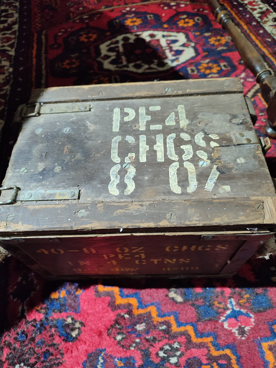Explore our collection of vintage ammunition boxes! Circa mid 20th century, dimensions 36x24x22 cm. Buy now for history enthusiasts!