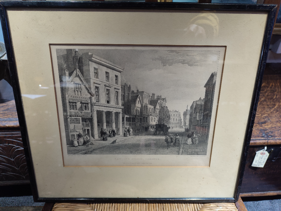 Experience the charm of the Victorian Eastgate Street, Chester through our exclusive print. Once owned by P.W Cook, RAF. Order now to add a piece of history to your collection!