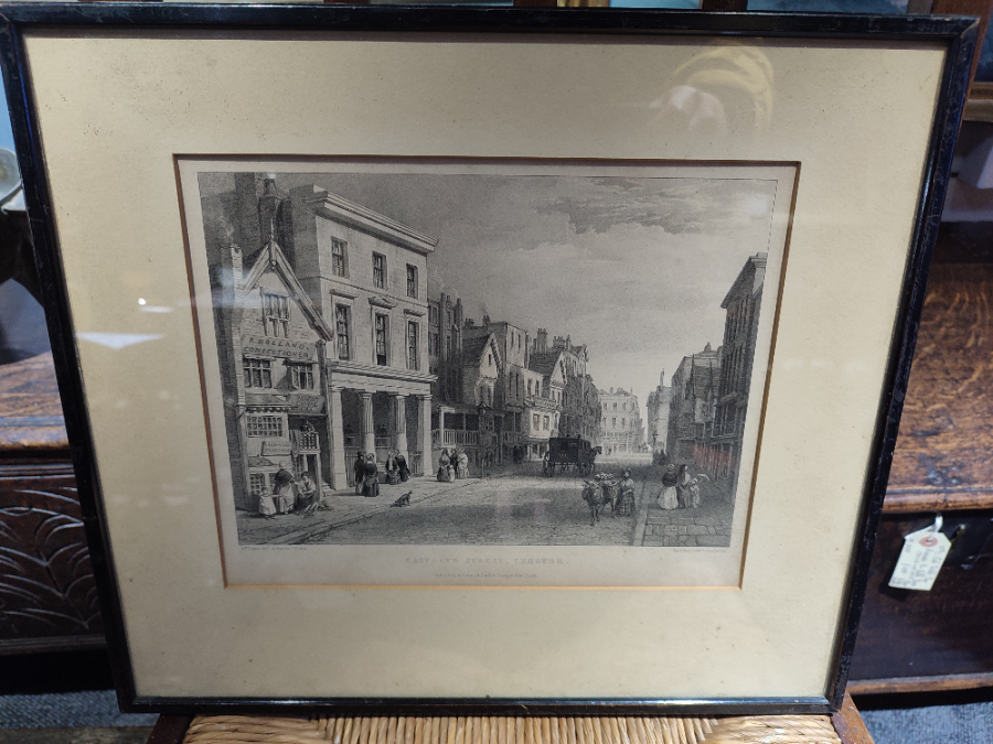 Victorian Eastgate Street, Chester Print.