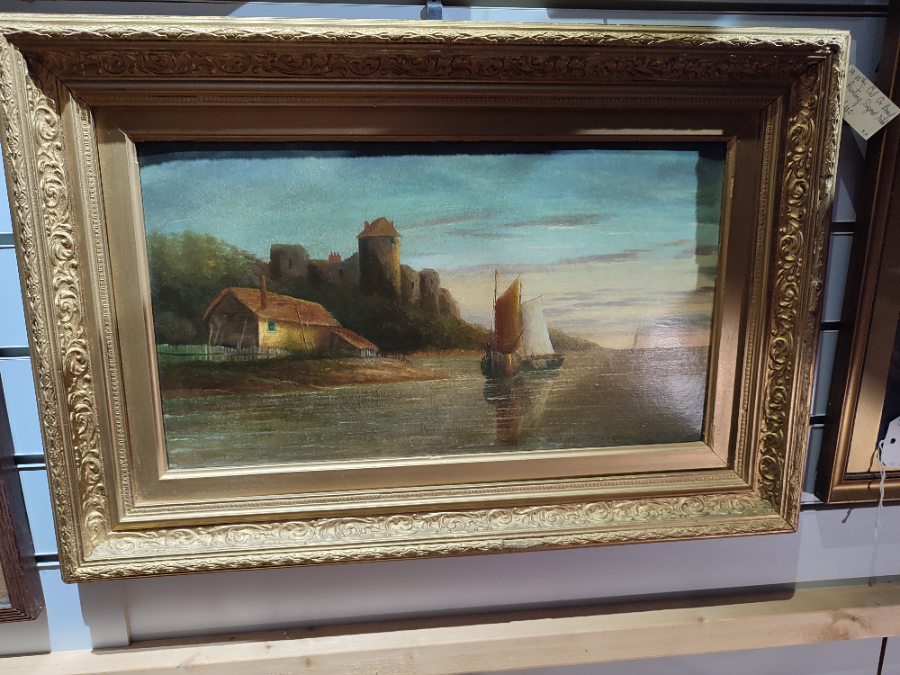 Discover our collection of 20th-century oil on board coastal scene paintings. All pieces are signed, framed, and in great condition. Measuring 47x70cm. Shop now!