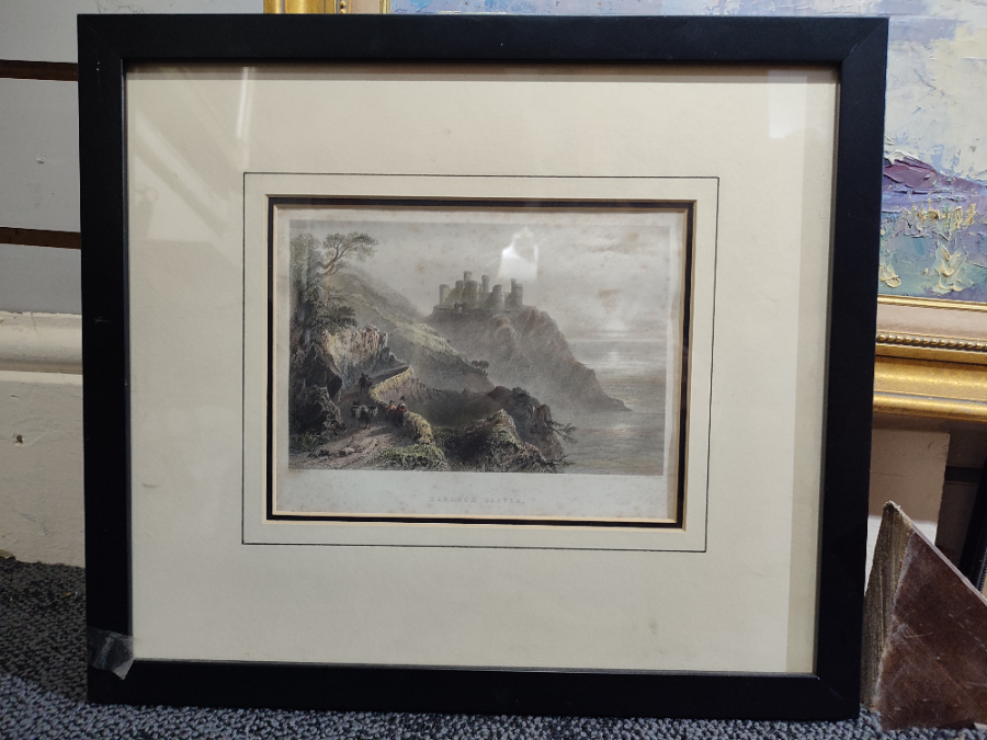 Discover our exquisite 1841 print of Harlech Castle, framed and in perfect condition. Add history to your wall today with this unique piece. Shop now!