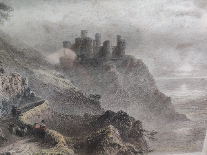 Discover our exquisite 1841 print of Harlech Castle, framed and in perfect condition. Add history to your wall today with this unique piece. Shop now!