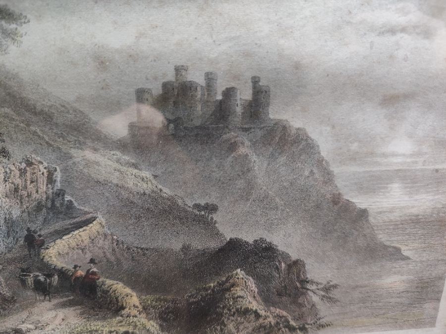Discover our exquisite 1841 print of Harlech Castle, framed and in perfect condition. Add history to your wall today with this unique piece. Shop now!