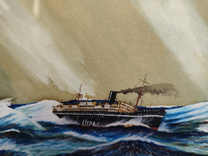 Explore the captivating 'SS Barrabool in Heavy Seas' watercolour by S.D Willis. Dive into 20th-century British art. Act now - this piece can't wait to be admired by you.