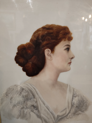 Discover our wide selection of watercolour portraits! This 'Portrait of a Lady' piece, framed & 18x21 inches, adds elegance to any room. Buy now!